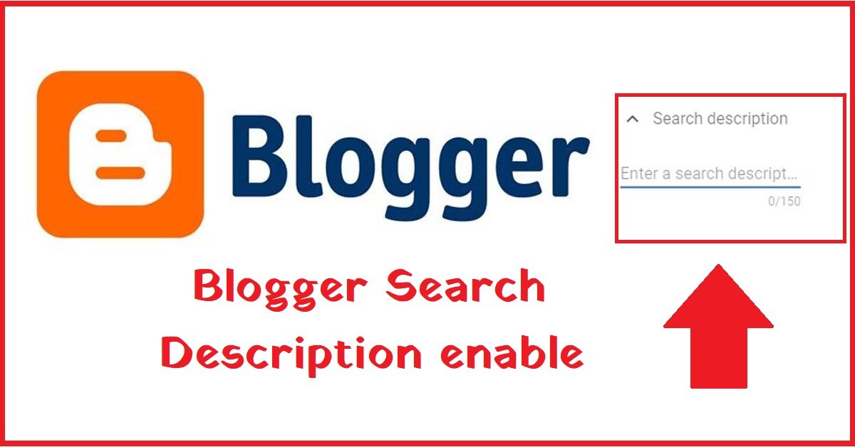 Blogger Search Description enable hindi 2021